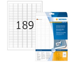 Eemaldatavad etiketid Herma - 25.4x10mm, 25 lehte